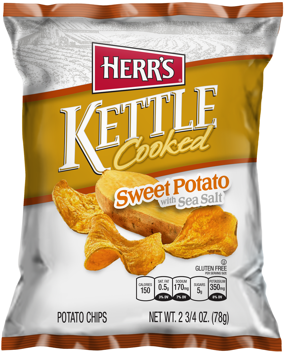 Sweet Potato Kettle Cooked Potato Chips Herr S Sweet Potato Kettle Cooked Potato Chips Herr S