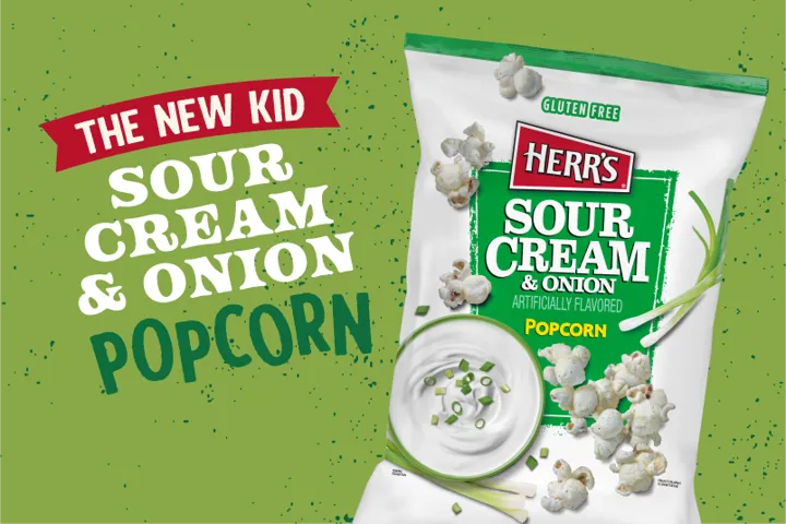 Herr's Herr's Sour Cream & Onion Flavored Popcorn — product image